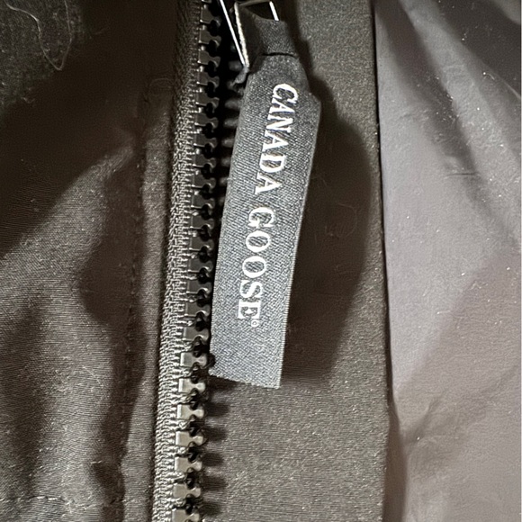 Canada Goose Long Black Parka with Red Logo - Picture 2 of 16